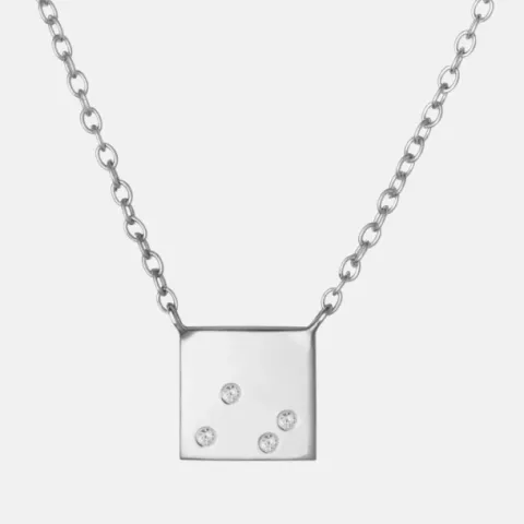 Kollektionsmuster Maanesten viereckigem Armband in Silber weißem Zirkon