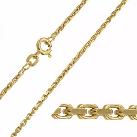 BNH Anker facet halskette aus 8 Karat Gold 36 cm x 1,8 mm