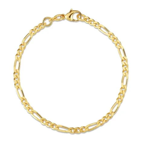 Figaroarmband aus 8 Karat Gold 18,5 cm x 3,4 mm