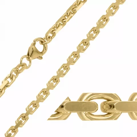 BNH Anker facet halskette aus 8 Karat Gold 36 cm x 3,4 mm