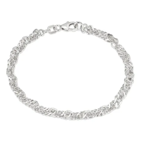 BNH Singapore Armband aus Silber 18,5 cm x 3,5 mm