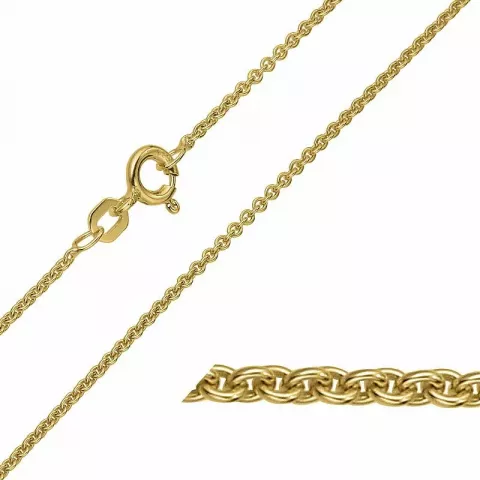 BNH Anker runden Halskette aus vergoldetem Sterlingsilber 36 cm x 1,5 mm