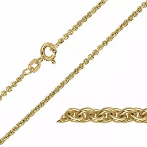 BNH Anker runden Halskette aus vergoldetem Sterlingsilber 36 cm x 1,8 mm