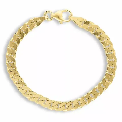 BNH Panzerarmband aus vergoldetem Sterlingsilber 21 cm x 5,4 mm