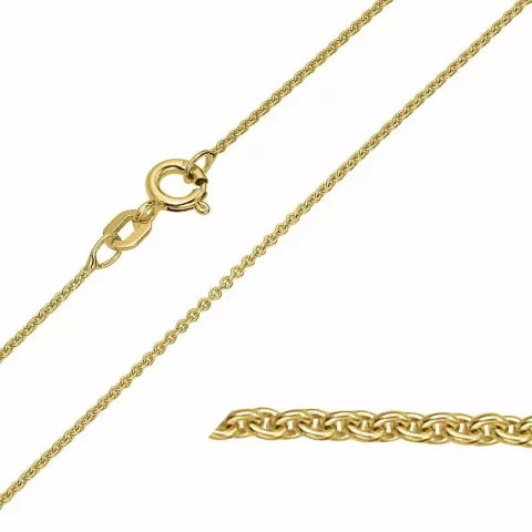 BNH Anker runden Halskette aus vergoldetem Sterlingsilber 40 cm x 1,1 mm
