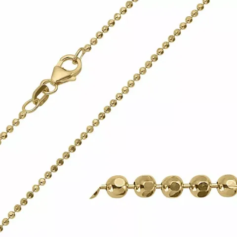 Bnh kugelkette facet aus vergoldetem sterlingsilber 90 cm x 1,45 mm