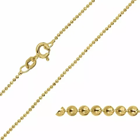 Bnh kugelkette facet aus vergoldetem sterlingsilber 100 cm x 1,15 mm