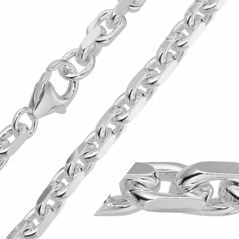 Bnh anker facet halskette aus silber 45 cm x 4,5 mm
