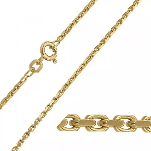 Einfacher BNH Anker facet halskette aus 8 Karat Gold 50 cm x 1,6 mm
