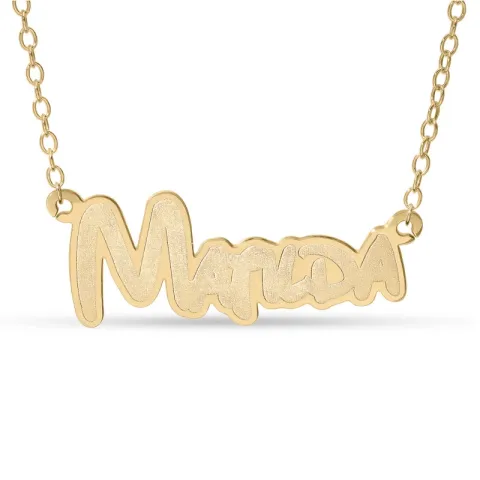 Namenskette mit Anhänger in 9 Karat Gold
