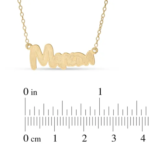 Namenskette mit Anhänger in 9 Karat Gold