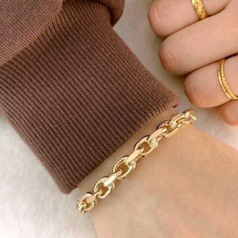 BNH Anker facet armband aus 8 Karat Gold 18,5 cm x 7,0 mm