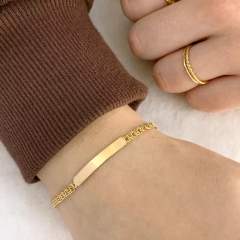 BNH Bismark-Armband aus 8 Karat Gold 14 cm x 3,5 mm