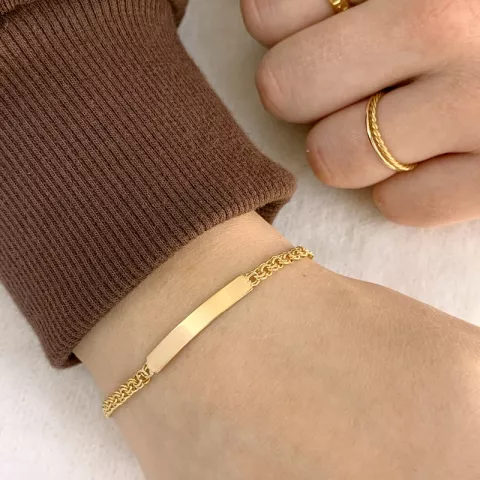 BNH Bismark-Armband aus 8 Karat Gold 16 cm x 3,5 mm