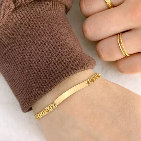BNH Bismark-Armband aus 8 Karat Gold 16 cm x 4,0 mm