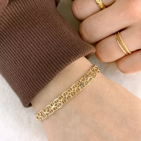 Armband aus 14 Karat Gold 18,5 cm x 6,5 mm