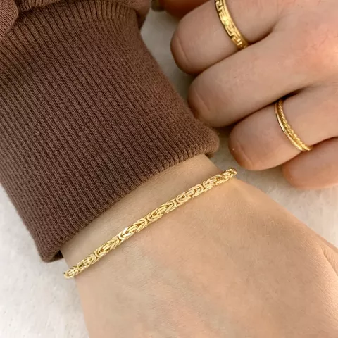Königarmband aus 14 Karat Gold 21 cm x 2,3 mm