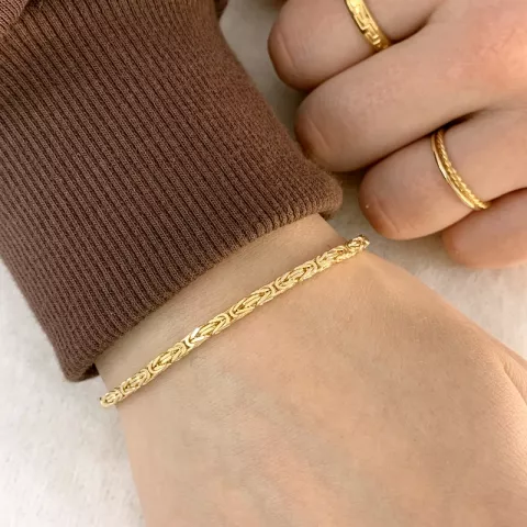 Königarmband aus 14 Karat Gold 23 cm x 2,3 mm