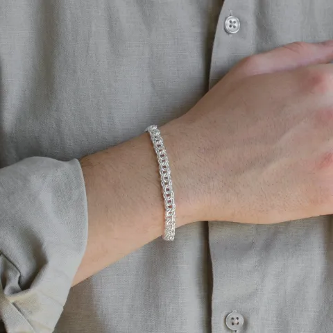 BNH Bismark-Armband aus Silber 21,0 cm x 6,5 mm