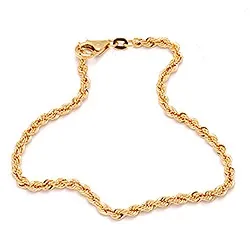 BNH cordel-Armband aus 14 Karat Gold 17 cm x 2,7 mm