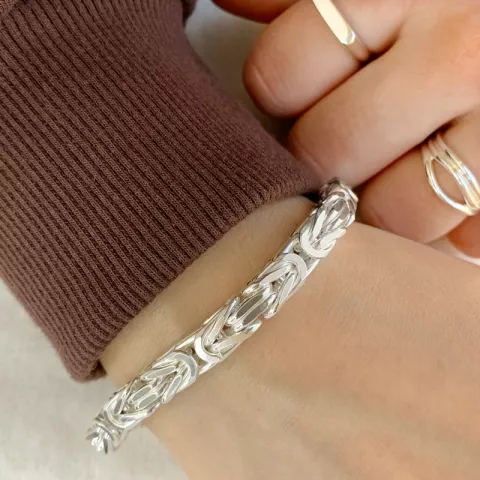 Königarmband aus Silber 21 cm x 6,8 mm