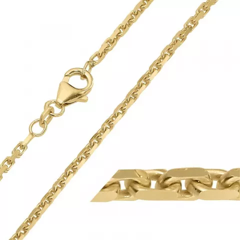 BNH Anker facet halskette aus 8 Karat Gold 42 cm x 2,0 mm