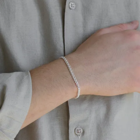 BNH Bismark-Armband aus Silber 14,0 cm x 3,5 mm