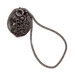 Bnh panzerhalskette aus schwarzes rhodiniertes silber 80 cm x 1,3 mm