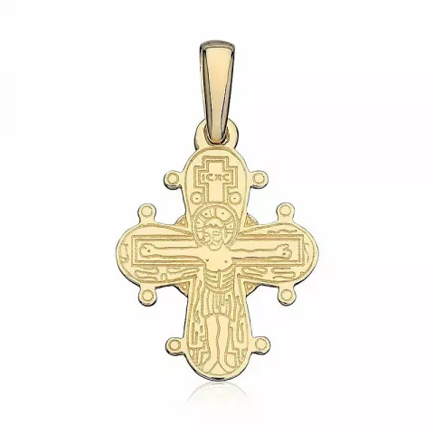 13 x 15 mm Dagmar-Kreuz mit Vater Unser aus 14 Karat Gold