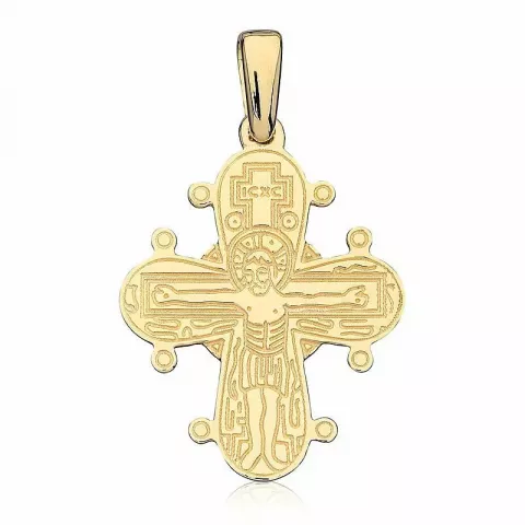 17 x 20 mm Dagmar-Kreuz mit Vater Unser aus 14 Karat Gold