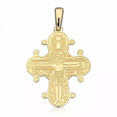 21 x 25 mm Dagmar-Kreuz mit Vater Unser aus 8 Karat Gold