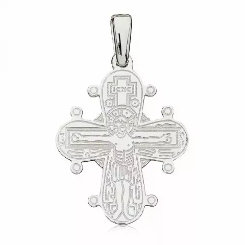 17 x 20 mm Dagmar-Kreuz mit Vater Unser aus Silber