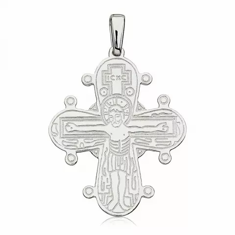 25 x 30 mm Dagmar-Kreuz mit Vater Unser aus Silber