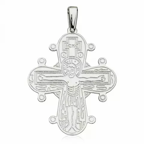 29 x 35 mm Dagmar-Kreuz mit Vater Unser aus Silber