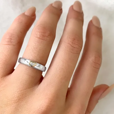 Ring aus silber mit vergoldetem sterlingsilber