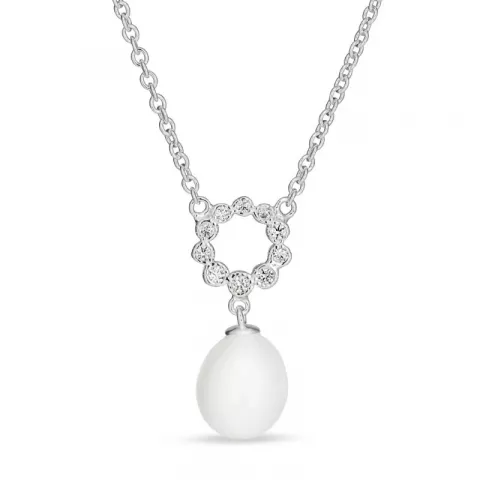 Perle Halskette mit Anhänger aus Silber