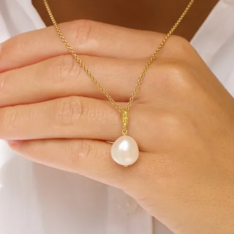 Perle Anhänger aus vergoldetem Sterlingsilber