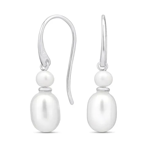 7-7,5 mm Perle Ohrringe in Silber