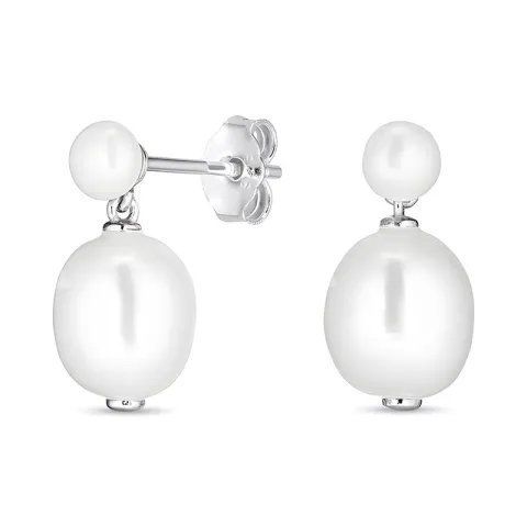 8 - 9 mm Perle Ohrringe in Silber