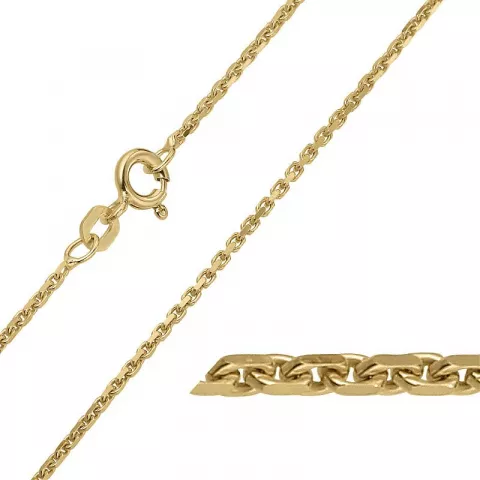 BNH Anker facet halskette aus 8 Karat Gold 36 cm x 1,3 mm