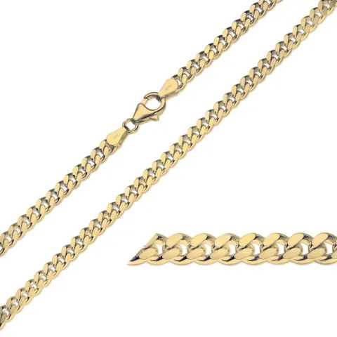 BNH Panzerhalskette aus 14 Karat Gold 38 cm x 2,7 mm