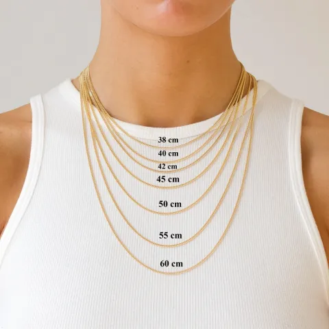 BNH Panzerhalskette aus 8 Karat Gold 45 cm x 4,7 mm