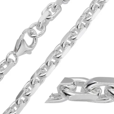 BNH Anker facet halskette aus Silber 80 cm x 6,5 mm