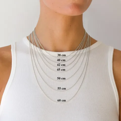 BNH Anker runden Halskette aus Silber 38 cm x 2,9 mm