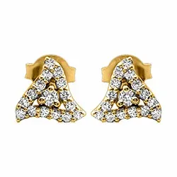 dreieck Diamant Ohrstecker in 14 Karat Gold mit Diamant