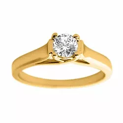 echten Diamant Ring in 14 Karat Gold 0,10 ct