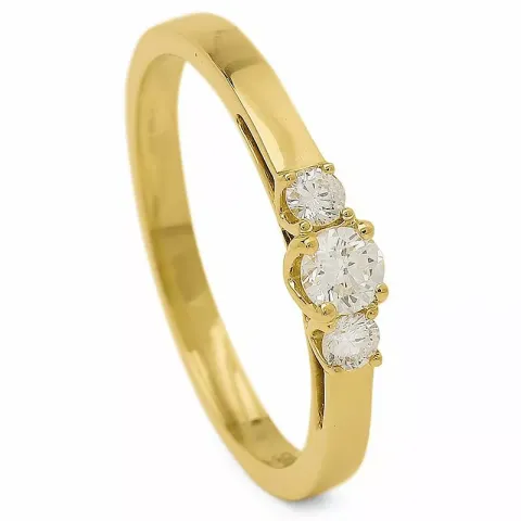 Diamant Goldring in 14 Karat Gold 0,25 ct