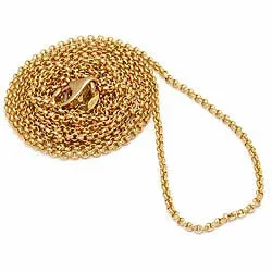 Karte Erbshalskette aus vergoldetem Sterlingsilber 42 cm x 1,4 mm