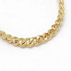 Lange Panzerhalskette aus vergoldetem Sterlingsilber 70 cm x 1,4 mm