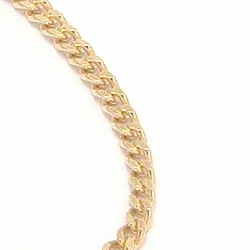 Karte Panzerhalskette aus vergoldetem Sterlingsilber 38 cm x 1,4 mm